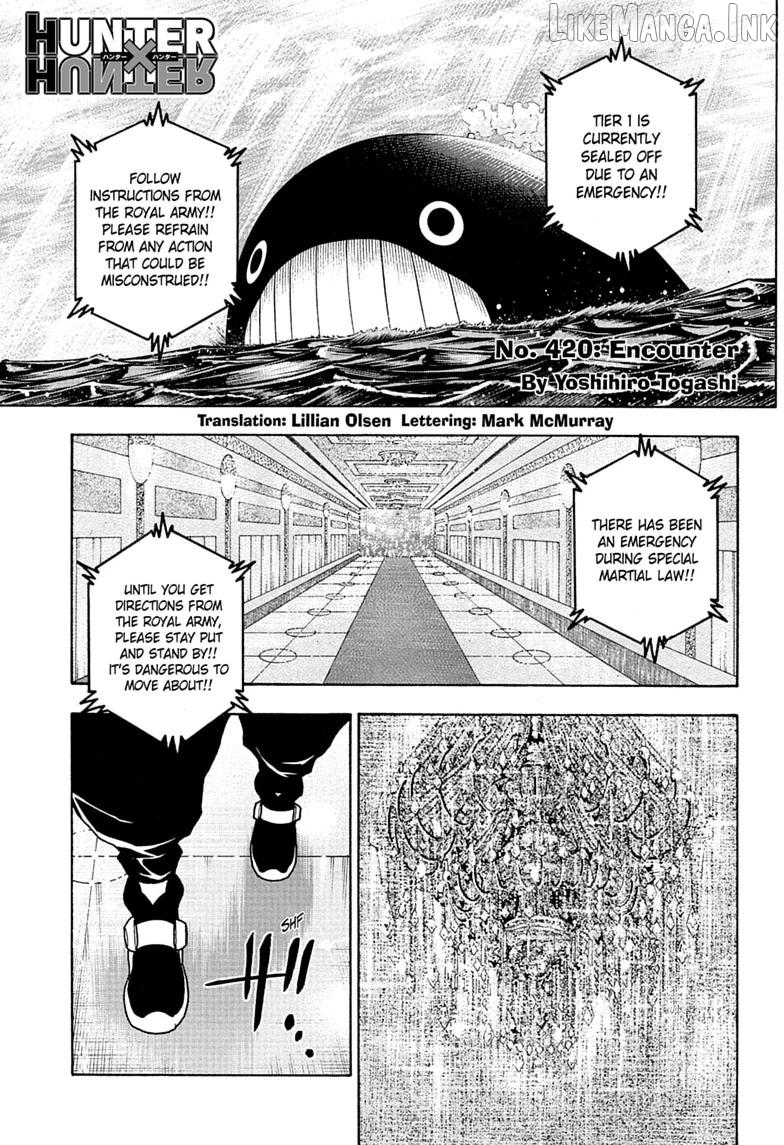 Hunter x Hunter, Chapter 420 image 01